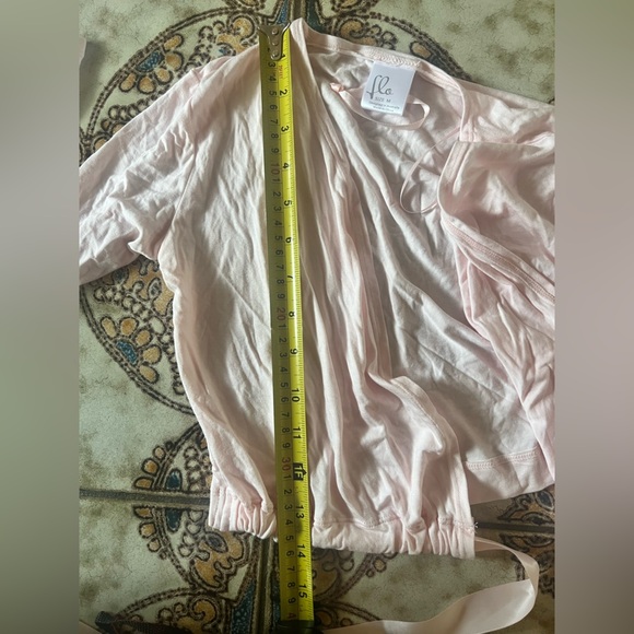 Flo dancewear Crossover Long Sleeves Wrap Top in pink Medium gymnastics ballet - Picture 9 of 9